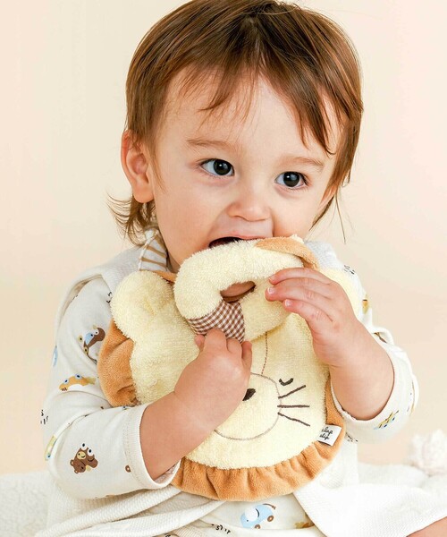 SLAP SLIP BABY（スラップスリップベビー）の「【お揃い】アニマルクマウサギペンギンライオンネコモチーフドーナツ型ラトルベビー（その他ベビー用品・キッズ・ブルー/オフホワイト/イエロー/ベージュ/ピンク・FREE）」の18枚目の写真