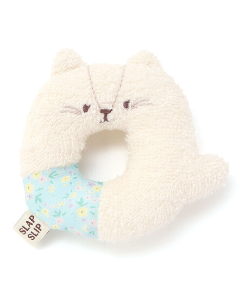SLAP SLIP BABY（スラップスリップベビー）の「【お揃い】アニマルクマウサギペンギンライオンネコモチーフドーナツ型ラトルベビー（その他ベビー用品・キッズ・ブルー/オフホワイト/イエロー/ベージュ/ピンク・FREE）」の20枚目の写真