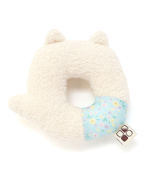 SLAP SLIP BABY（スラップスリップベビー）の「【お揃い】アニマルクマウサギペンギンライオンネコモチーフドーナツ型ラトルベビー（その他ベビー用品・キッズ・ブルー/オフホワイト/イエロー/ベージュ/ピンク・FREE）」の6枚目の写真
