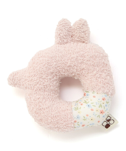 SLAP SLIP BABY（スラップスリップベビー）の「【お揃い】アニマルクマウサギペンギンライオンネコモチーフドーナツ型ラトルベビー（その他ベビー用品・キッズ・ブルー/オフホワイト/イエロー/ベージュ/ピンク・FREE）」の8枚目の写真