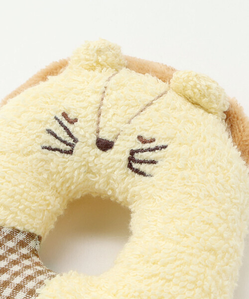 SLAP SLIP BABY（スラップスリップベビー）の「【お揃い】アニマルクマウサギペンギンライオンネコモチーフドーナツ型ラトルベビー（その他ベビー用品・キッズ・ブルー/オフホワイト/イエロー/ベージュ/ピンク・FREE）」の13枚目の写真