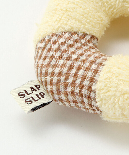 SLAP SLIP BABY（スラップスリップベビー）の「【お揃い】アニマルクマウサギペンギンライオンネコモチーフドーナツ型ラトルベビー（その他ベビー用品・キッズ・ブルー/オフホワイト/イエロー/ベージュ/ピンク・FREE）」の14枚目の写真