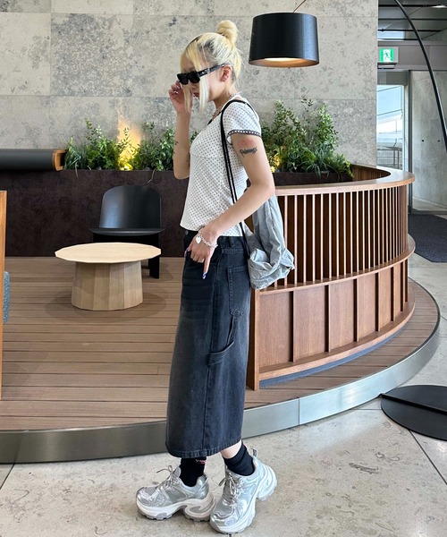 sedacle girl(セダクルガール)の「ドット柄ネックリボントップス(Tシャツ/カットソー・レディース・ブラック/オフホワイト・SMALL/MEDIUM)」の13枚目の写真