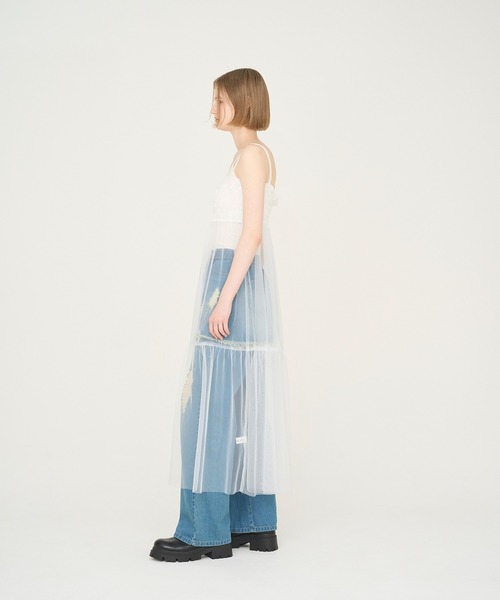 Nora Lily（ノラリリー）の「【Nora Lily】「elle」Whisper Veil Camisole Dress（ワンピース・レディース・ホワイト/ライトパープル/ブラック・FREE）」の7枚目の写真