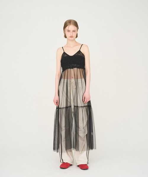 Nora Lily（ノラリリー）の「【Nora Lily】「elle」Whisper Veil Camisole Dress（ワンピース・レディース・ホワイト/ライトパープル/ブラック・FREE）」の14枚目の写真