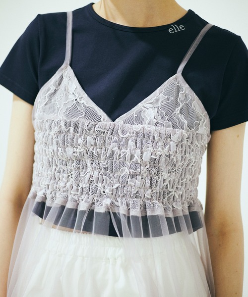 Nora Lily（ノラリリー）の「【Nora Lily】「elle」Whisper Veil Camisole Dress（ワンピース・レディース・ホワイト/ライトパープル/ブラック・FREE）」の19枚目の写真