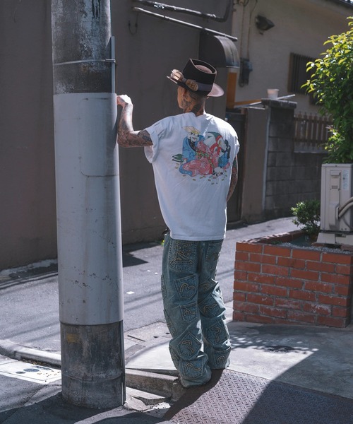 EVISU（エヴィス）の「SS TEE(xEVISU )（Tシャツ/カットソー・メンズ・ホワイト/ブラック・L）」の3枚目の写真