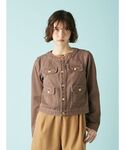 lily brown リリーブラウン ノーカラークラシカルデニムジャケット LILY BROWN（リリーブラウン）の「ノーカラークラシカルデニム