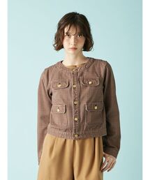 LILY BROWN | ノーカラークラシカルデニムジャケット(デニムジャケット)