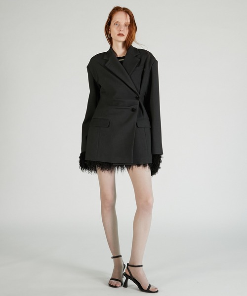 Pre-Order】ロングファーミニスカート / Long Faux Mini Skirt
