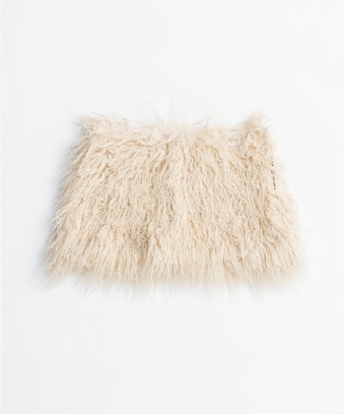 PRANK PROJECT(プランクプロジェクト)の「ロングファーミニスカート / Long Faux Mini Skirt(スカート・レディース・ホワイト/ブラック・36/38)」の20枚目の写真