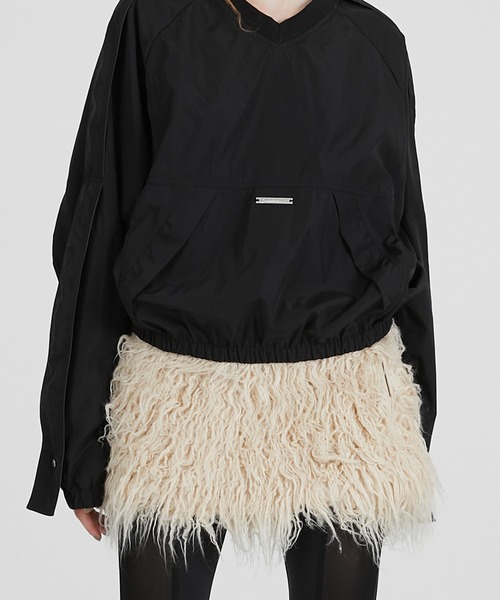 ロングファーミニスカート / Long Faux Mini Skirt（スカート）｜PRANK