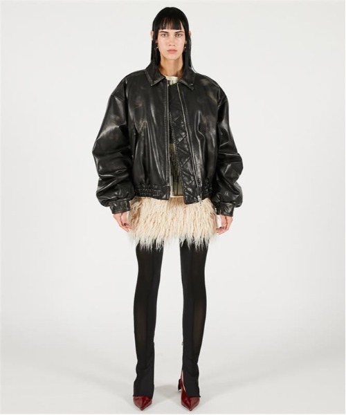 ロングファーミニスカート / Long Faux Mini Skirt（スカート）｜PRANK