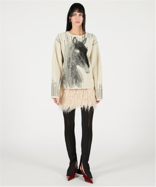 ロングファーミニスカート / Long Faux Mini Skirt（スカート）｜PRANK