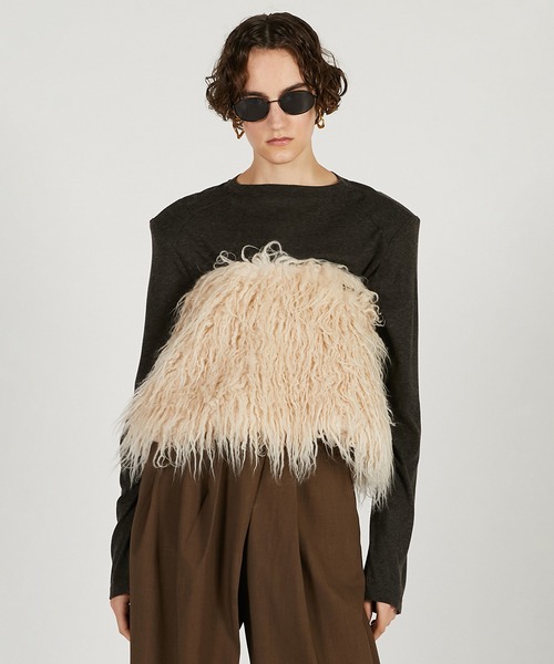 ロングファーミニスカート / Long Faux Mini Skirt（スカート）｜PRANK