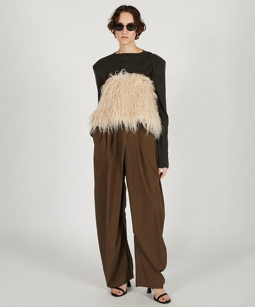 ロングファーミニスカート / Long Faux Mini Skirt（スカート）｜PRANK