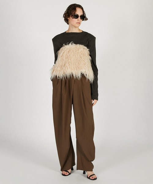 ロングファーミニスカート / Long Faux Mini Skirt（スカート）｜PRANK