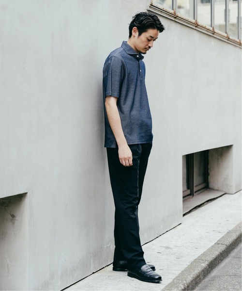 EDIFICE（エディフィス）の「《追加》"吸水速乾＆高通気機能" COOLMAX ハニカムボーダー ポロシャツ2（ポロシャツ・メンズ・ブラック/ブルー系その他/ネイビー/グレー・SMALL/X-LARGE/LARGE/MEDIUM）」の6枚目の写真