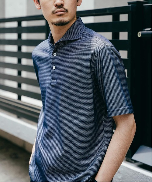 EDIFICE（エディフィス）の「《追加》"吸水速乾＆高通気機能" COOLMAX ハニカムボーダー ポロシャツ2（ポロシャツ・メンズ・ブラック/ブルー系その他/ネイビー/グレー・SMALL/X-LARGE/LARGE/MEDIUM）」の20枚目の写真