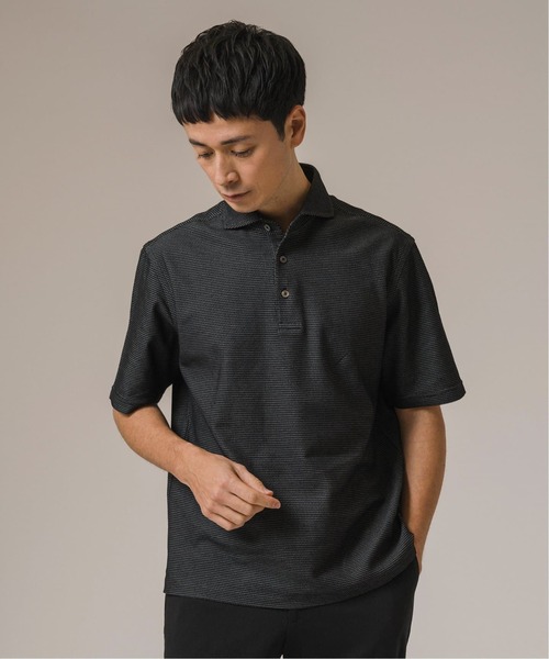 EDIFICE（エディフィス）の「《追加》"吸水速乾＆高通気機能" COOLMAX ハニカムボーダー ポロシャツ2（ポロシャツ・メンズ・ブラック/ブルー系その他/ネイビー/グレー・SMALL/X-LARGE/LARGE/MEDIUM）」の9枚目の写真