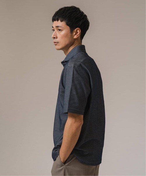 EDIFICE（エディフィス）の「《追加》"吸水速乾＆高通気機能" COOLMAX ハニカムボーダー ポロシャツ2（ポロシャツ・メンズ・ブラック/ブルー系その他/ネイビー/グレー・SMALL/X-LARGE/LARGE/MEDIUM）」の12枚目の写真