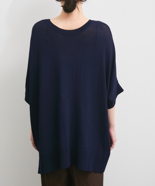 le cercle ADAM ET ROPE'(ルセルクルアダムエロペ)の「【UVケア/接触冷感】前後2WAYポンチョプルオーバー(Tシャツ/カットソー・レディース・ブラック/ライトグレー/ブラウン/ネイビー・FREE)」の22枚目の写真