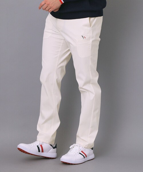 セール】【新レーベル ADABAT NAVY】ストレッチツイルテーパードパンツ