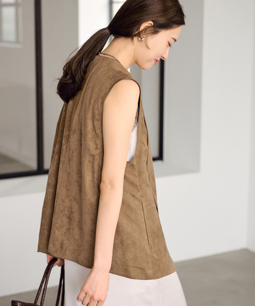 FRAMeWORK/フレームワーク フェイクスエードドレープジレ フェイクスエードドレープジレ（ベスト）｜FRAMeWORK（フレームワーク