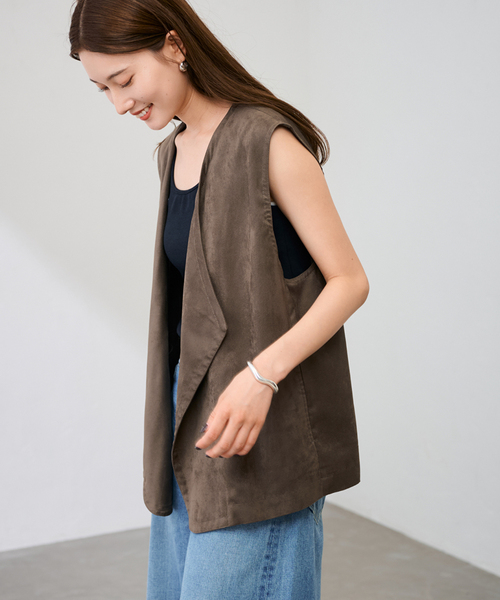 FRAMeWORK/フレームワーク フェイクスエードドレープジレ フェイクスエードドレープジレ（ベスト）｜FRAMeWORK（フレーム