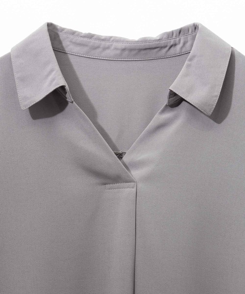 NAVY（ネイビー）の「nAvy スキッパーブラウス（シャツ/ブラウス・レディース・ブラック/グレー/ホワイト/ネイビー・M/L）」の5枚目の写真