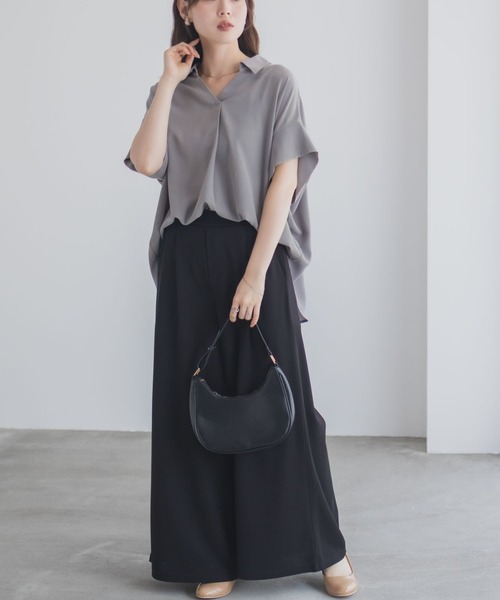 NAVY（ネイビー）の「nAvy スキッパーブラウス（シャツ/ブラウス・レディース・ブラック/グレー/ホワイト/ネイビー・M/L）」の20枚目の写真