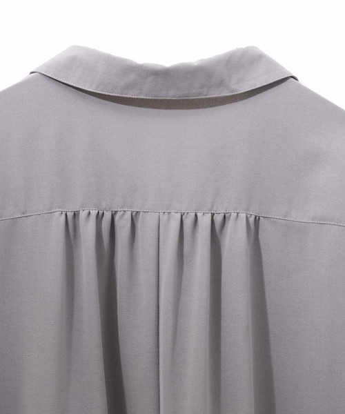 NAVY（ネイビー）の「nAvy スキッパーブラウス（シャツ/ブラウス・レディース・ブラック/グレー/ホワイト/ネイビー・M/L）」の15枚目の写真