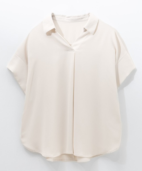 NAVY（ネイビー）の「nAvy スキッパーブラウス（シャツ/ブラウス・レディース・ブラック/グレー/ホワイト/ネイビー・M/L）」の12枚目の写真