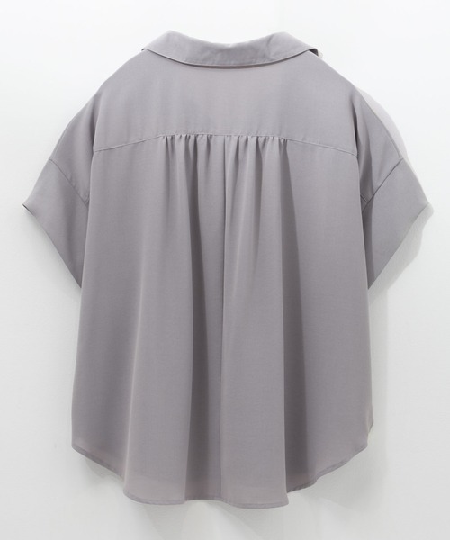 NAVY（ネイビー）の「nAvy スキッパーブラウス（シャツ/ブラウス・レディース・ブラック/グレー/ホワイト/ネイビー・M/L）」の7枚目の写真