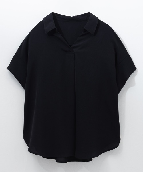 NAVY（ネイビー）の「nAvy スキッパーブラウス（シャツ/ブラウス・レディース・ブラック/グレー/ホワイト/ネイビー・M/L）」の10枚目の写真