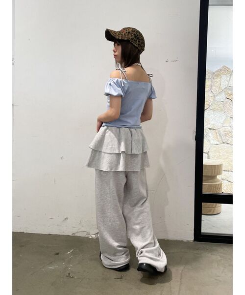 jouetie(ジュエティ)の「2WAYオフショルレースドッキングリボントップス(Tシャツ/カットソー・レディース・ブラック/グレー/ブルー・MEDIUM)」の17枚目の写真