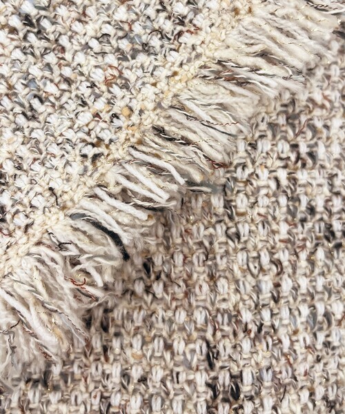 23区(ニジュウサンク)の「ツイード ニット ジャケット(ノーカラージャケット・レディース・アイボリー系3/ブルー系3/オレンジ系3/ライトグレー系/スカイブルー系/ピンク系・38/40)」の18枚目の写真