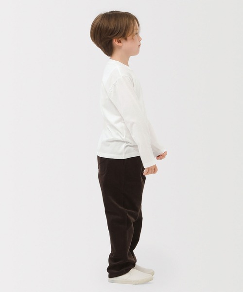 無印良品(ムジルシリョウヒン)の「キッズ 綿天竺編みクルーネック長袖Tシャツ 無地(Tシャツ/カットソー・キッズ・ブルー/チャコールグレー/オフホワイト/ブラック/ピンク・150/140/130/120/110)」の9枚目の写真