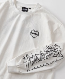 THRASHER（スラッシャー）の「【70】【THRASHER/スラッシャー】ブランドロゴ ＆ ハートワンポイント刺繍 ロングスリーブ Tシャツ バックプリント（Tシャツ/カットソー）」