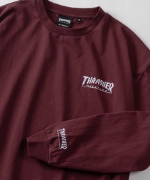 THRASHER（スラッシャー）の「【70】【THRASHER/スラッシャー】ブランドロゴ ＆ ハートワンポイント刺繍 ロングスリーブ Tシャツ バックプリント（Tシャツ/カットソー）」
