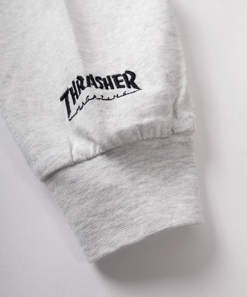 THRASHER（スラッシャー）の「【70】【THRASHER/スラッシャー】ブランドロゴ ＆ ハートワンポイント刺繍 ロングスリーブ Tシャツ バックプリント（Tシャツ/カットソー・メンズ・ブラック系その他/アッシュグレー/ライトグレー/ブラウン/ホワイト系その他/ホワイト/ブラック/ワイン・L/M）」の13枚目の写真