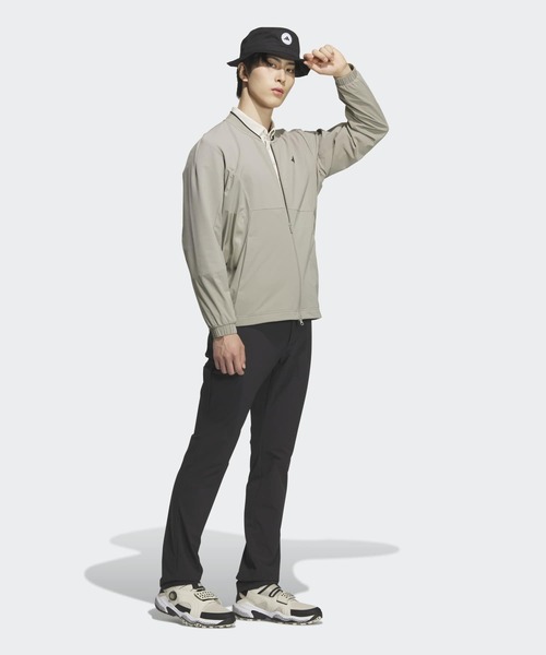 アディダスゴルフ：メンズ：Lサイズ：フルジップ撥水ジャケット：チャコール adidas アディダス ゴルフジャケット メンズ ゴルフウェア GOLF