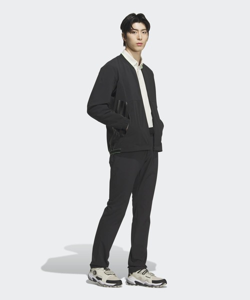 アディダスゴルフ：メンズ：Lサイズ：フルジップ撥水ジャケット：チャコール adidas アディダス ゴルフジャケット メンズ ゴルフウェア GOLF
