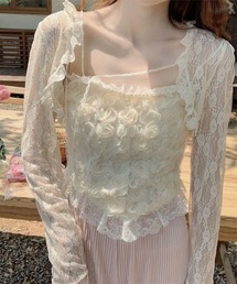 Mayree | 【Mayree】レース ショート丈 カーディガン(カーディガン/ボレロ)