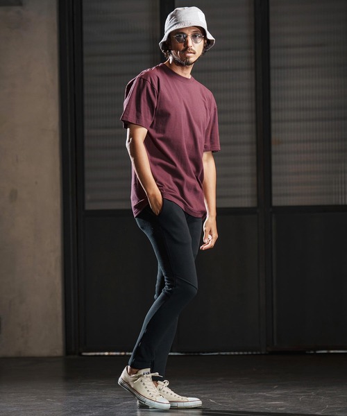 wjk reluxe（ダブルジェーケーリラックス）の「mt9880-open end yarn short sleeve cut sew Tシャツ(WR25W-29)（Tシャツ/カットソー・メンズ・バーガンディー/ホワイト/ブラック・XL/L/M/S）」の6枚目の写真