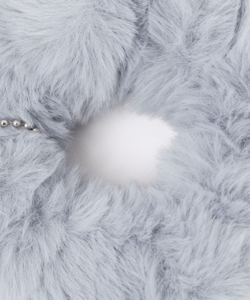 repipi armario（レピピ アルマリオ）の「RAファーシュシュ（シュシュ・キッズ・グレー/ブルー/ホワイト/ピンク・FREE）」の6枚目の写真