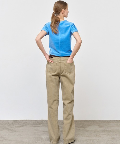 GENERAL IDEA(ジェネラルアイデア)の「GENERAL IDEA/ジェネラルアイディア velour pintuck half t-shirts Tシャツ(Tシャツ/カットソー・レディース・ブルー/ピンク・L/S)」の13枚目の写真