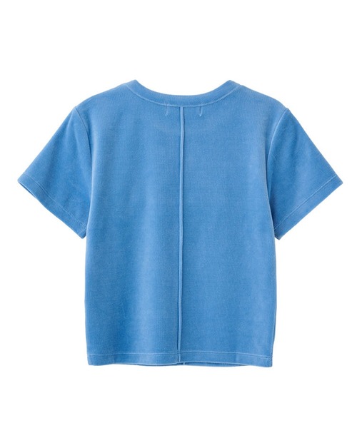 GENERAL IDEA(ジェネラルアイデア)の「GENERAL IDEA/ジェネラルアイディア velour pintuck half t-shirts Tシャツ(Tシャツ/カットソー・レディース・ブルー/ピンク・L/S)」の4枚目の写真