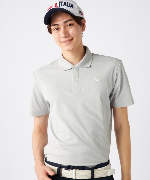 FILA GOLF(フィラゴルフ )の「【FILA GOLF/フィラゴルフ】半袖ポロシャツ ゴルフ 吸汗速乾 UVカット(シャツ/ブラウス・メンズ・ブラック/ネイビー/グレー/カーキ/オレンジ/ブルー・LARGE/X-LARGE/MEDIUM/XX-LARGE)」の1枚目の写真