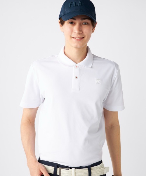 FILA GOLF(フィラゴルフ )の「【FILA GOLF/フィラゴルフ】半袖ポロシャツ ゴルフ 吸汗速乾 UVカット(シャツ/ブラウス・メンズ・ブラック/ネイビー/グレー/カーキ/オレンジ/ブルー・LARGE/X-LARGE/MEDIUM/XX-LARGE)」の8枚目の写真